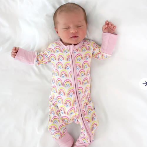 Pastel Rainbows Zippy - Little Sleepies