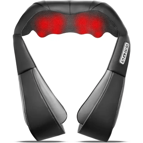 Shiatsu Neck and Back Massager with Heat, Electric Deep Tissue Kneading Neck and Shoulder Massage, Best Gifts for Women Men Mom Dad Mothers Fathers Day Birthday Gift (NOT Cordless)