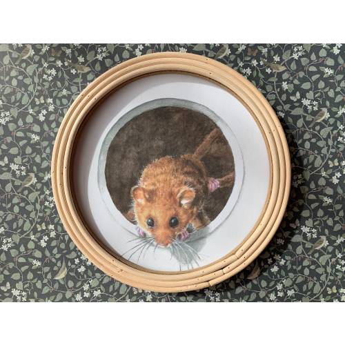 Hazel Dormouse Art Printable, Whimsical Nursery Print Download, Sweet Woodland Cottagecore Decor, Vintage Aesthetic Cosy Cottage Painting