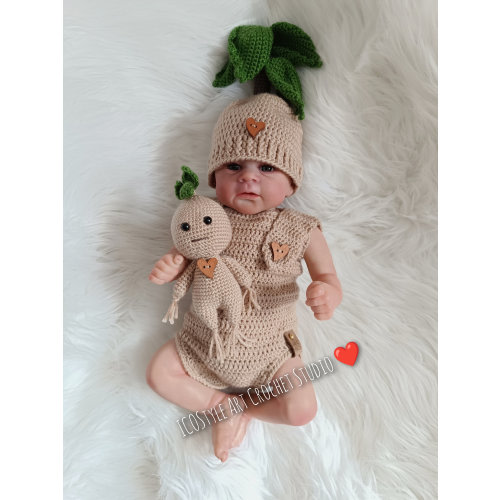 HANDMADE Baby Halloween costume/Newborn Crochet Baby Outfit|Crochet Newborn Photo Prop|Spring Photo Shoot