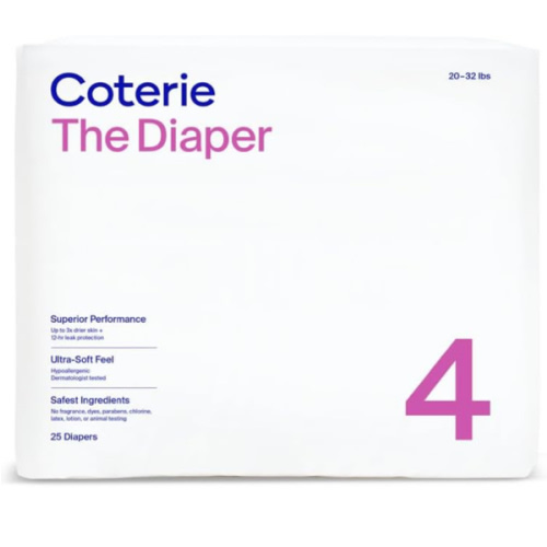 Coterie Size 4 Diapers, 25 CT