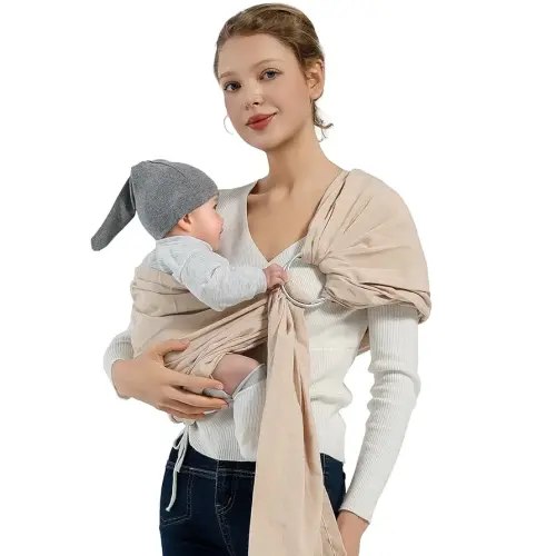 Baby Ring Sling Baby Carrier Newborn to Toddler, Ring Baby Carrier Sling, Toddler Carrier Toddler Sling, Baby Wraps Carriers, Baby Sling Carriers, Cream