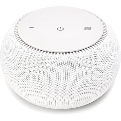 SNOOZ Pro - Smart White Noise Machine & Travel Case - Real Fan Inside, Non-Looping White Noise, Adjustable Tone & Volume - App-Based Remote Control & Sleep Timer (Cotton)