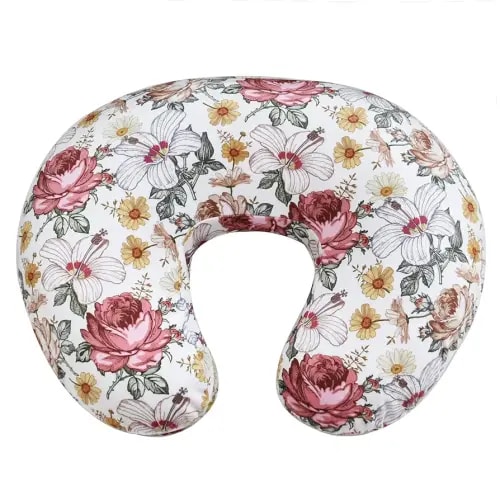 OWLOWLA Nursing Pillow Cover, Breastfeeding Pillow Slipcover Fits Nursing Pillow for Baby Boy Girl(Vintage Floral)