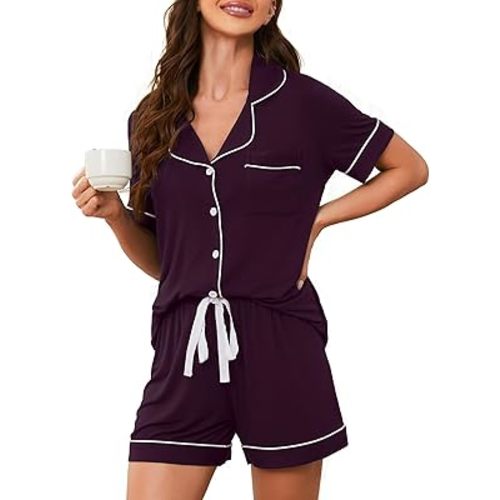 Pajama Sets For Women 2 Piece PJ Sets Short Sleeve Lounge Set Fashion Sleepwear XS-3XL