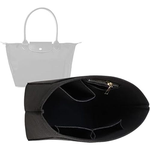Lckaey Purse Organizer Insert for le pliage organizer insert(Large) Handbags Organizer 1012black2-L