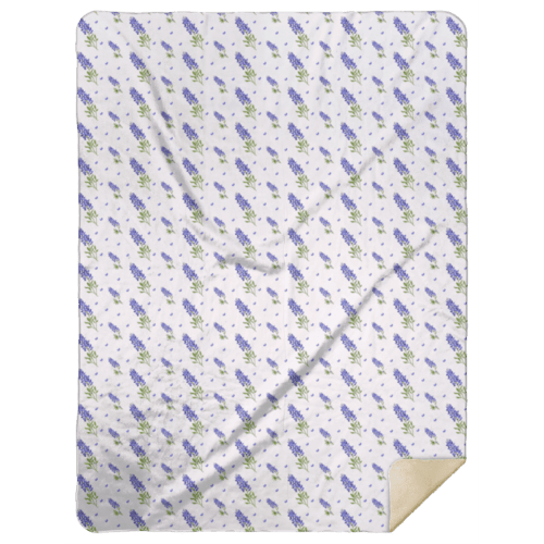 Bluebonnets Plush Throw Blanket 60x80