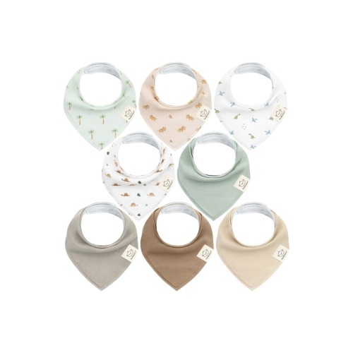 8-Pack Organic Bandana Bibs