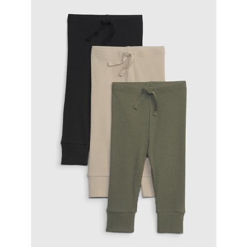 Baby First Favorites TinyRib Pants (3-Pack) | Gap