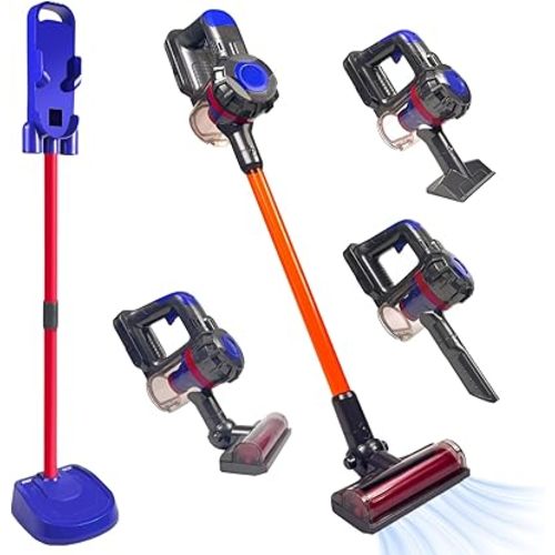 3-in-1 Kids Vacuum That Really Works - Toddler Vacuum Cleaning Toy Set, Kids Working Play Vacuum Cleaner with Real Suction, Montessori Housekeeping Toy for Toddlers 3 4 5 6+