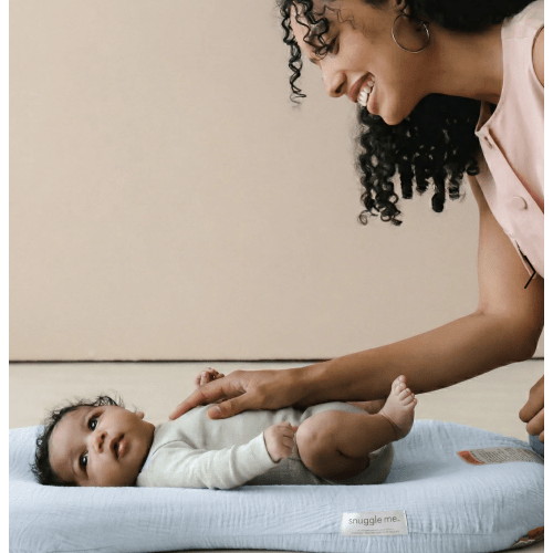 Snuggle Me Lounger Curve Muslin Cover | Bluebell
