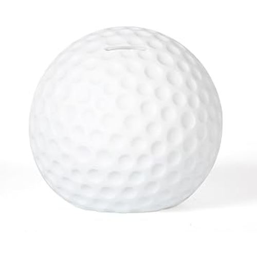 H&W Golf Ball Piggy Bank, Shatterproof Golf Sports Themed Coin Bank, Gift for Kids Ladies Gentlemen