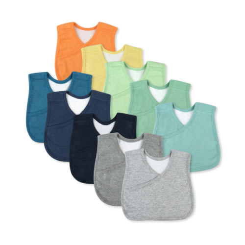 10-Pack Organic Cotton 4 in 1 Reversible Bibs | Honest Baby Clothing