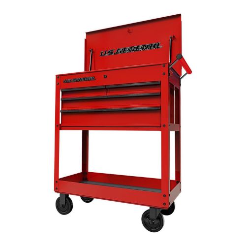 30 in., 4-Drawer Tech Cart, Red