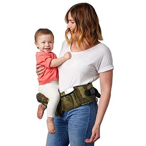 Tushbaby The Only Safety Certified Hip Seat Baby Carrier - As Seen On Shark Tank, Ergonomic Waist Carrier for Newborns, Toddlers & Children, Camo