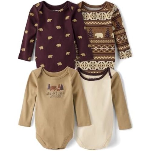 The Children's Place baby-boys And Newborn Long Sleeve Bodysuits, Multipacks