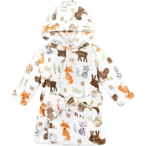 Hudson Baby Unisex Baby Plush Animal Face Bathrobe