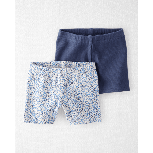 Baby 2-Pack Organic Cotton Ribbed Pedal Shorts - Little Planet | Carter's