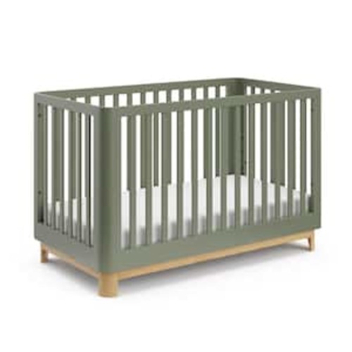 Santos White with Natural 3-in-1 Convertible Crib