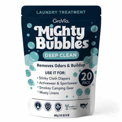 GroVia Mighty Bubbles Laundry Treatment | Deep Clean Odor, Residue & Mineral Buildup
