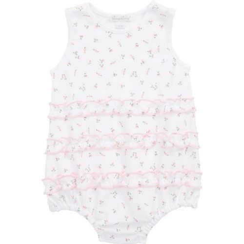 Garden Roses Ruffle Bubble Romper, 6-9M