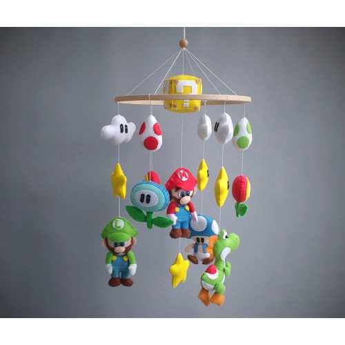 Baby Crib Mobile - Baby Mobile Boy - Mario Game Mobile