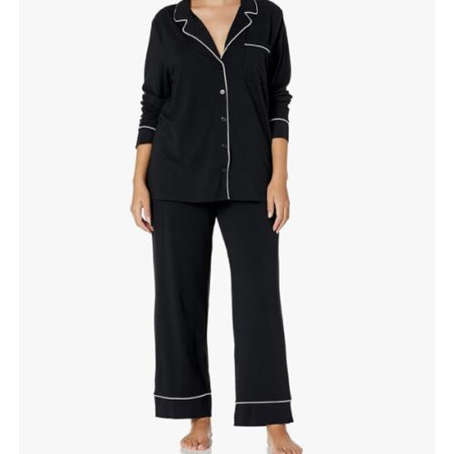 Amazon Essentials Women's Cotton Modal Long-Sleeve Shirt and Full-Length Bottom Pajama Set
