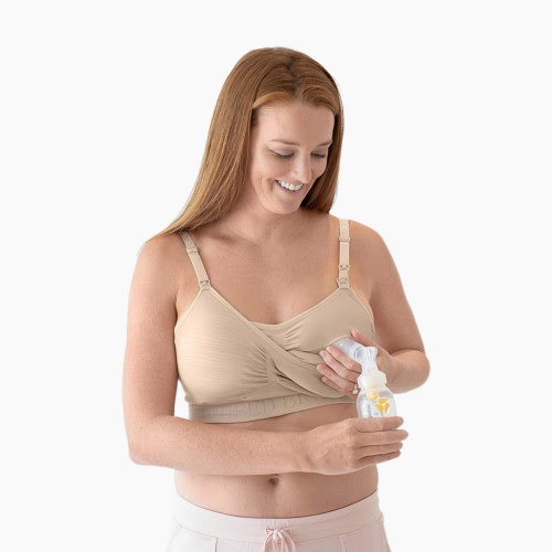 Kindred Bravely Sublime Hands Free Pumping Bra - Beige, Large