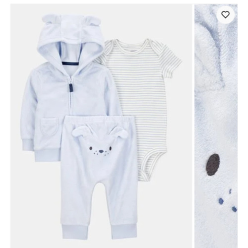 Baby 3-Piece Dog Little Cardigan Set - Blue | Carter's
