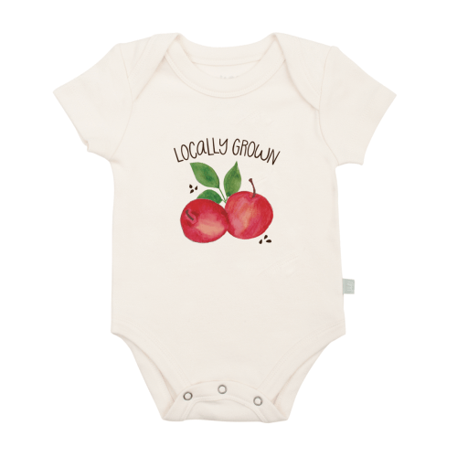 Organic Baby Graphic Bodysuit - Locally Made Apple | Finn + Emma