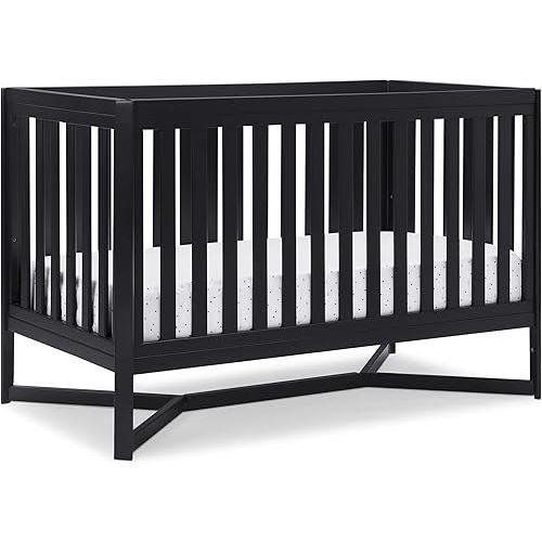 Delta Children Tribeca 4-in-1 Baby Convertible Crib, Midnight Grey