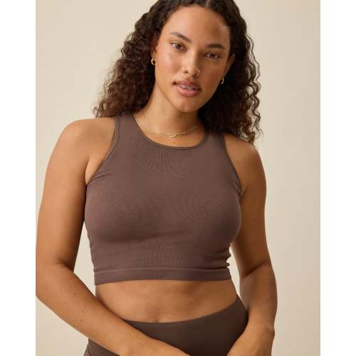 Sublime® Bamboo Maternity & Nursing Longline Bra Top | Chocolate - Kindred Bravely