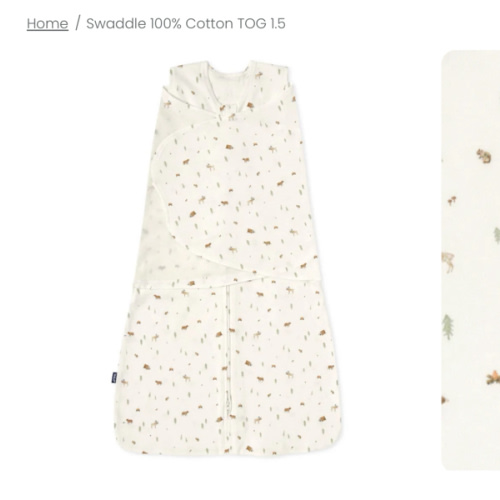 Campsite Print Cotton Swaddle Newborn| HALO