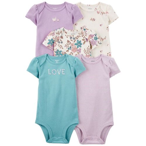 Baby Girl Carter's 5-Pack Love Bodysuits