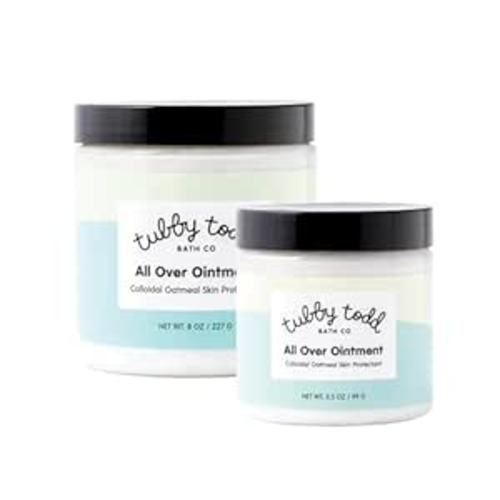 TUBBY TODD All Over Ointment - Baby Eczema Cream - Everyday Multi-Purpose Baby Skin Relief Cream - Sensitive Skin, Dry Skin & Irritation - Steroid & Gluten Free - Fragrance Free, 2 Pack 3.5oz & 8oz