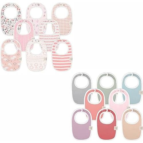 KeaBabies 8-Pack Baby Bibs for Girls & Boys - Teething Baby Bibs for Boy, Girl - Newborn Bibs for Baby Girl, Boy