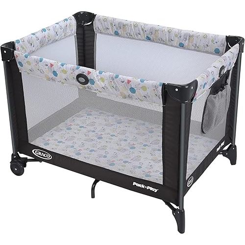 Graco Pack and Play Portable Playard, Push Button Compact Fold, Carnival