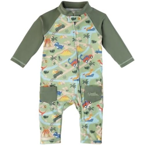UV SKINZ Baby Boys’ Sun and Swimsuit with UPF 50+ Sun Protection – One-Piece Swimsuit, Baby and Toddler Full Coverage Swim