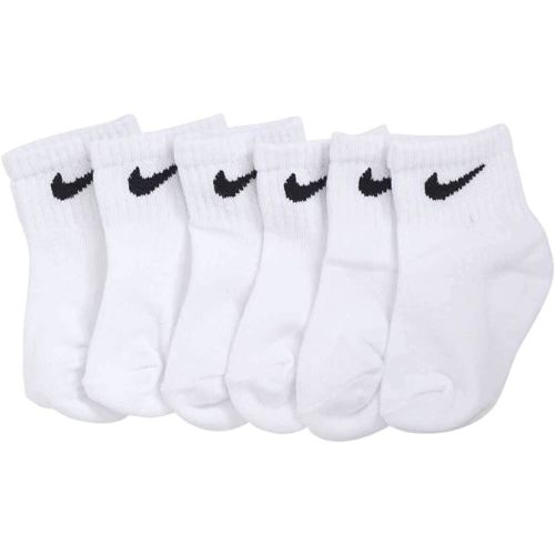 Nike Newborn Baby Socks White/Black 6 Pairs, Size