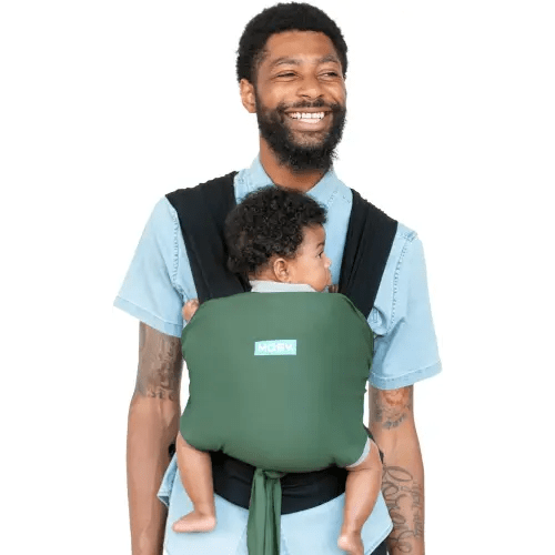 Moby Easy-Wrap Carrier | Baby Carrier and Wrap in One for Mothers, Fathers, and Caregivers | Designed for Newborns, Infants, and Toddlers | Holder Can Carry Babies up to 33 lbs | Olive/Onyx