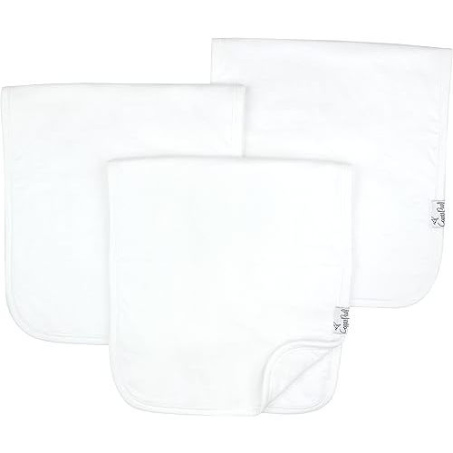 Copper Pearl | Premium Baby Burp Cloths 3pk | WHITE
