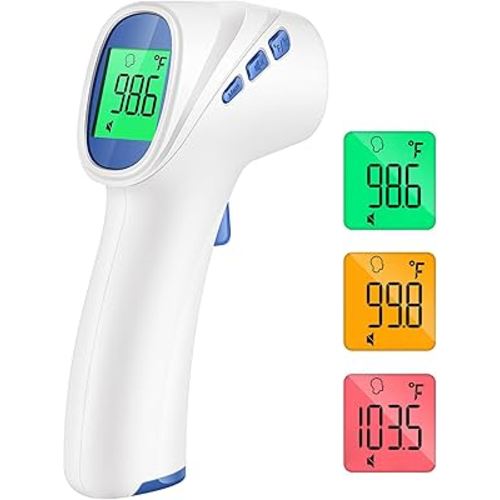 Forehead Thermometer for Adults and Kids, Digital Infrared Thermometer with Fever Alarm, FSA HSA Eligible, Fast Accurate Results, Easy to use