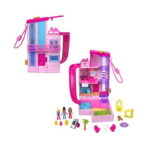 Barbie Dreamhouse Compact, Dollhouse Playset with 3 Micro Dolls