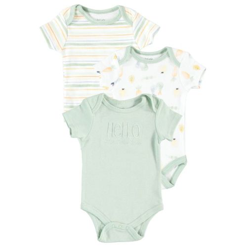 Chick Pea Gender Neutral Baby Bodysuit Short Sleeve Bodysuit Gift For Newborn 0-3 Months Rainbow Pack