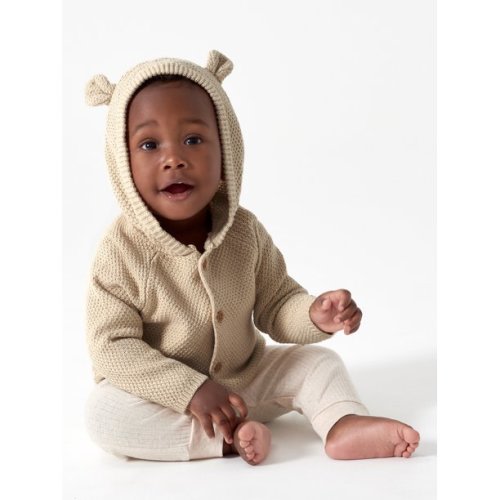 Modern Moments by Gerber Baby Boy, Baby Girl, & Unisex Sweater Knit Hooded Cardigan, Newborn-12 Months