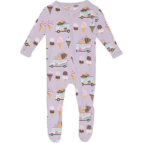 KicKee Baby & Toddler Zipper Footie – Ultra-Soft Viscose from Bamboo Pajamas with Flip Paws & Grips