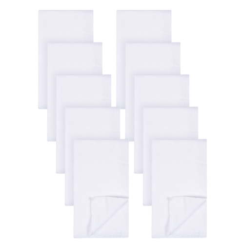 Gerber 10 Pack Flatfold White Cloth Diapers for Babies - 24" x 27" Newborn Diapers - Reusable, Soft & Absorbent 100% Cotton