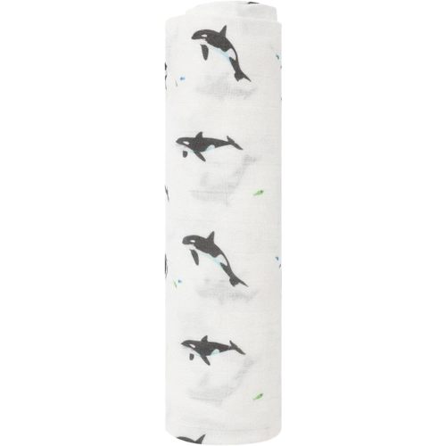 Ultra-Soft Orca Baby Swaddle - Baby Essentials, Newborn Essentials,70% Bamboo Viscose and 30% Spandex