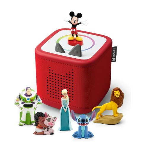 Tonies Disney Toniebox 2 Bundle with 6 Tonies Sunset Red