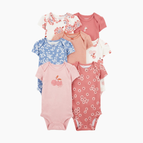 Carter's Short-Sleeve Original Bodysuits (7 Pack) - Pink, 3 M